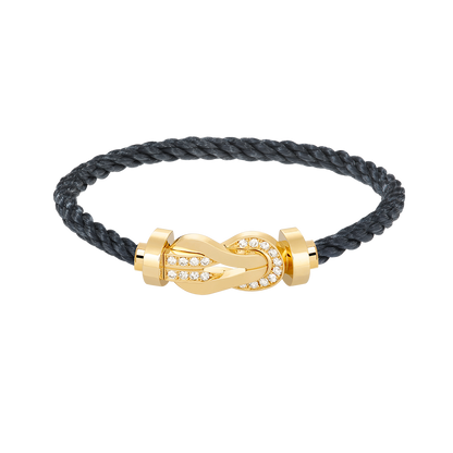 [Bloom]CHANCE LARGE 8 FIGURE BUCKLE HALF DIAMOND BRACELET GOLD