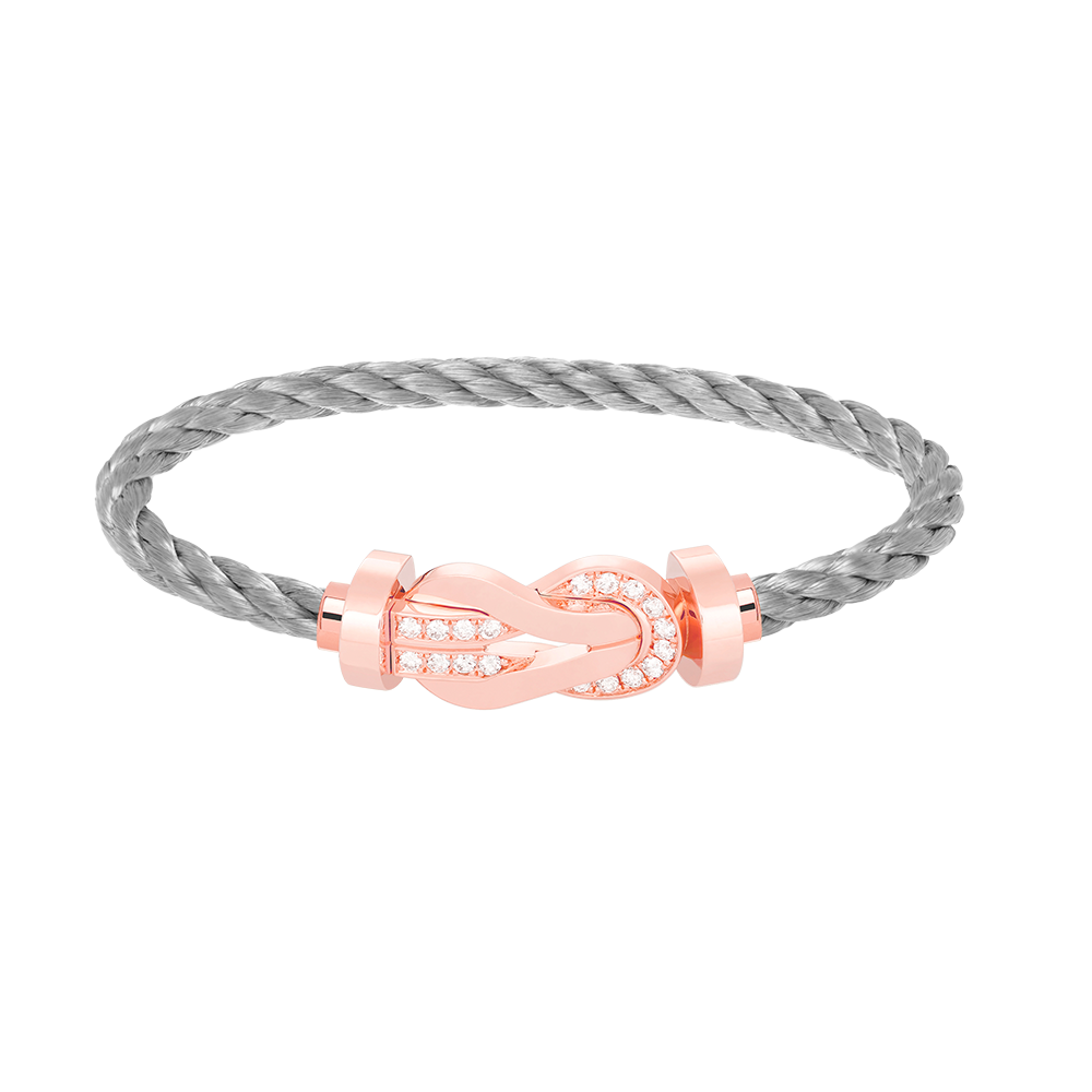 [Bloom]CHANCE LARGE 8 FIGURE BUCKLE HALF DIAMOND BRACELET ROSE GOLD