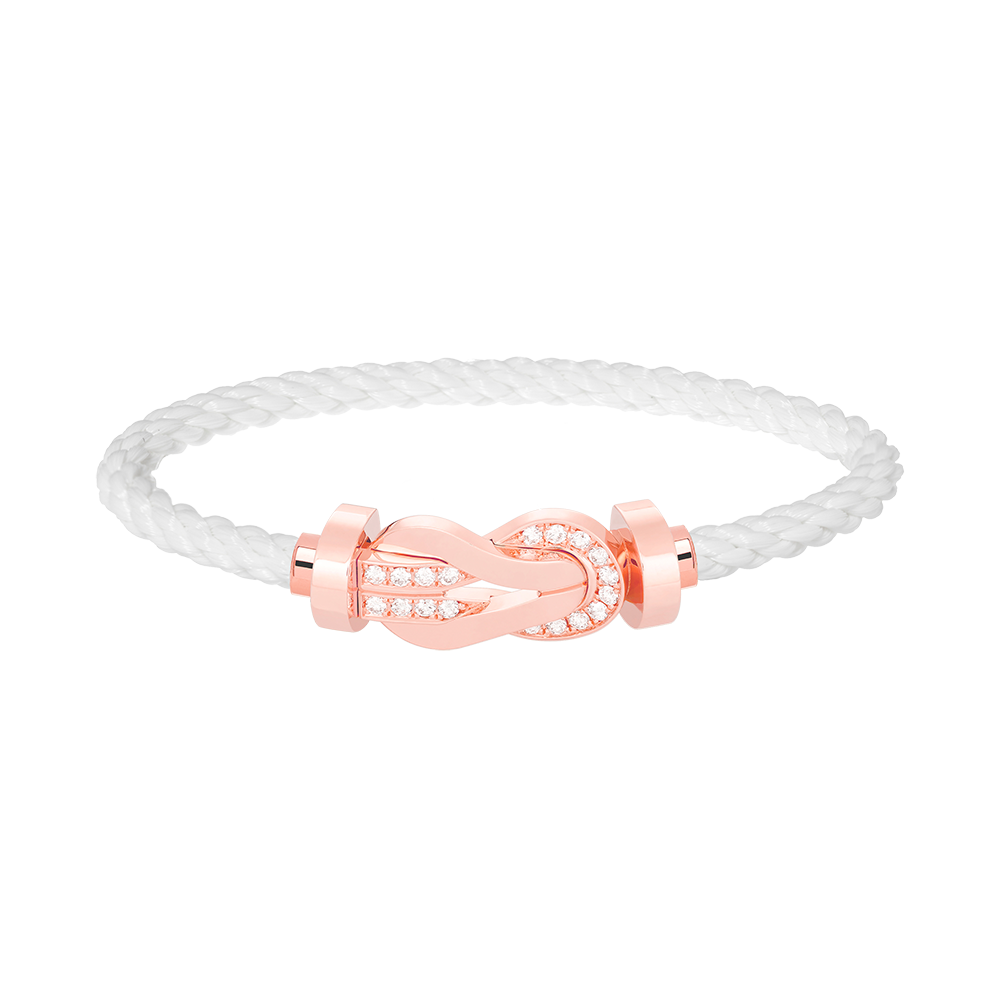 [Bloom]CHANCE LARGE 8 FIGURE BUCKLE HALF DIAMOND BRACELET ROSE GOLD