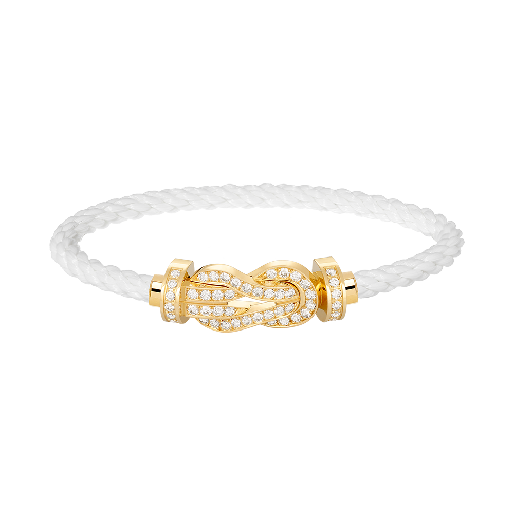 [Bloom]CHANCE LARGE 8 FIGURE BUCKLE FULLDIAMOND BRACELET GOLD