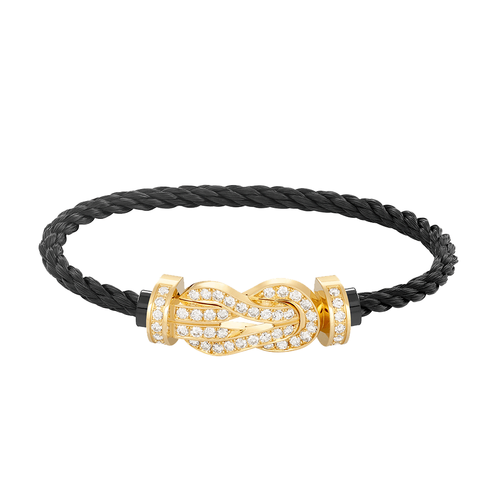 [Bloom]CHANCE LARGE 8 FIGURE BUCKLE FULLDIAMOND BRACELET GOLD