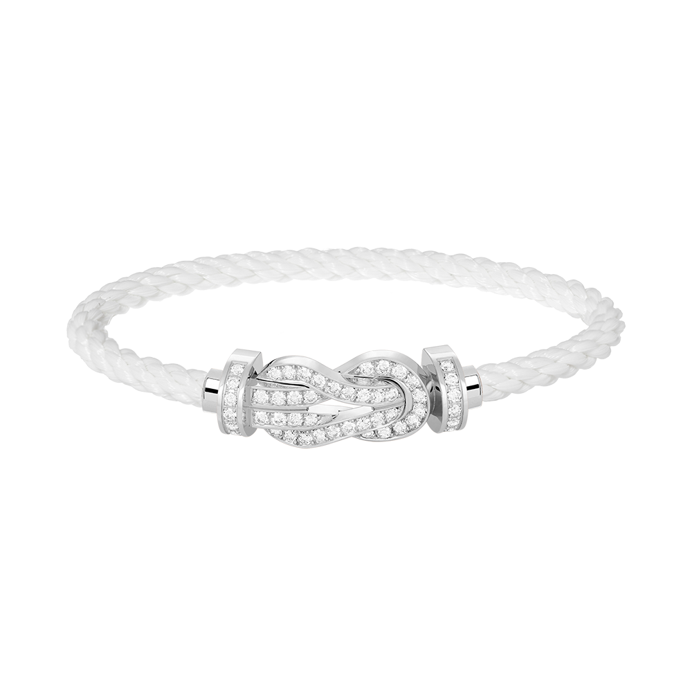 [Bloom]CHANCE LARGE 8 FIGURE BUCKLE FULL DIAMOND BRACELET SILVER