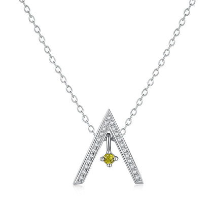 [Bloom]Sparkling "A" Shape Necklace