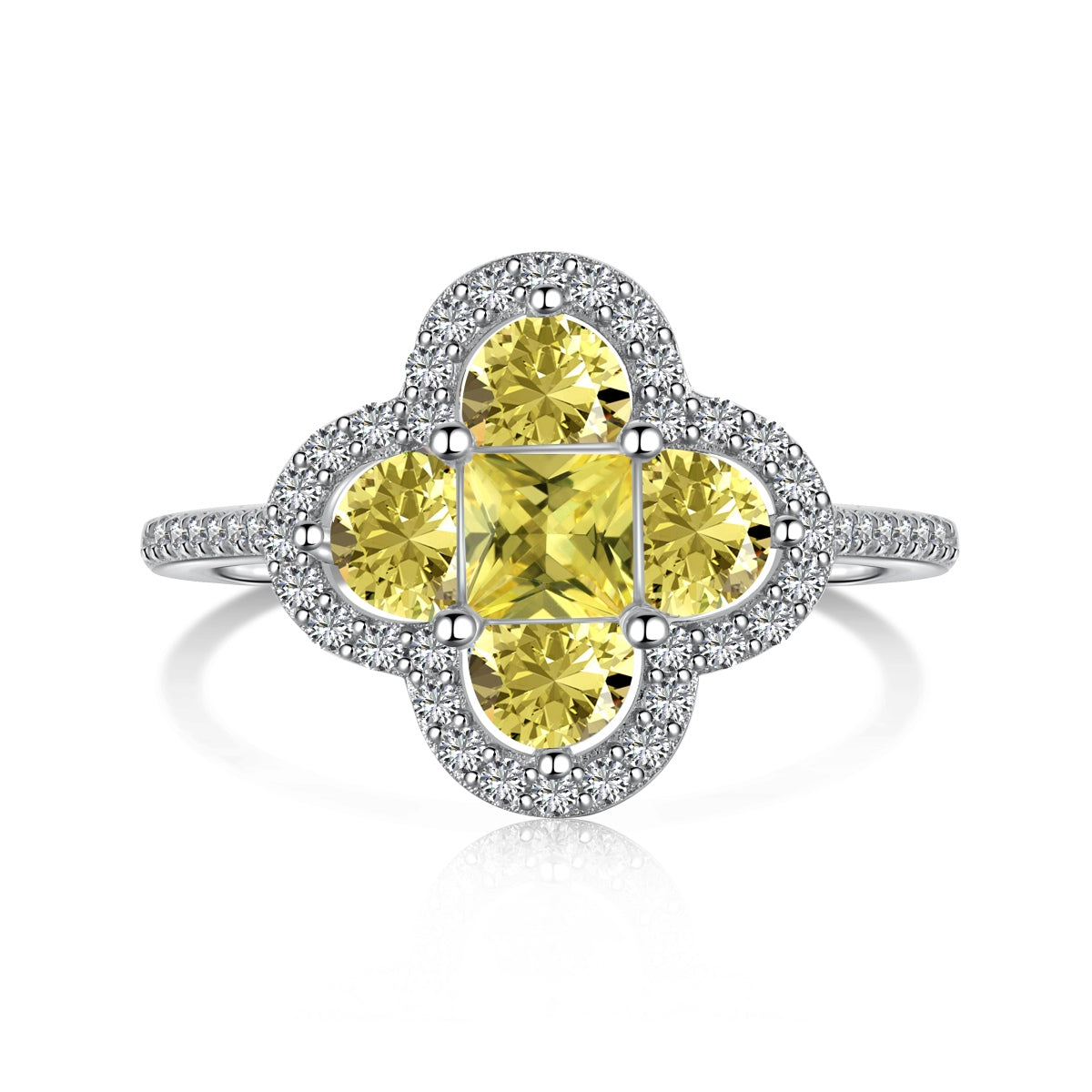 [Bloom]Luxurious Eternity Flower Shape Banquet Ring