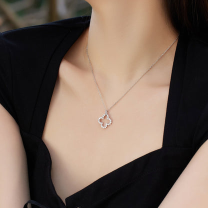 [Bloom]Four-Leaf Clover Hollow Design Exquisite Necklace