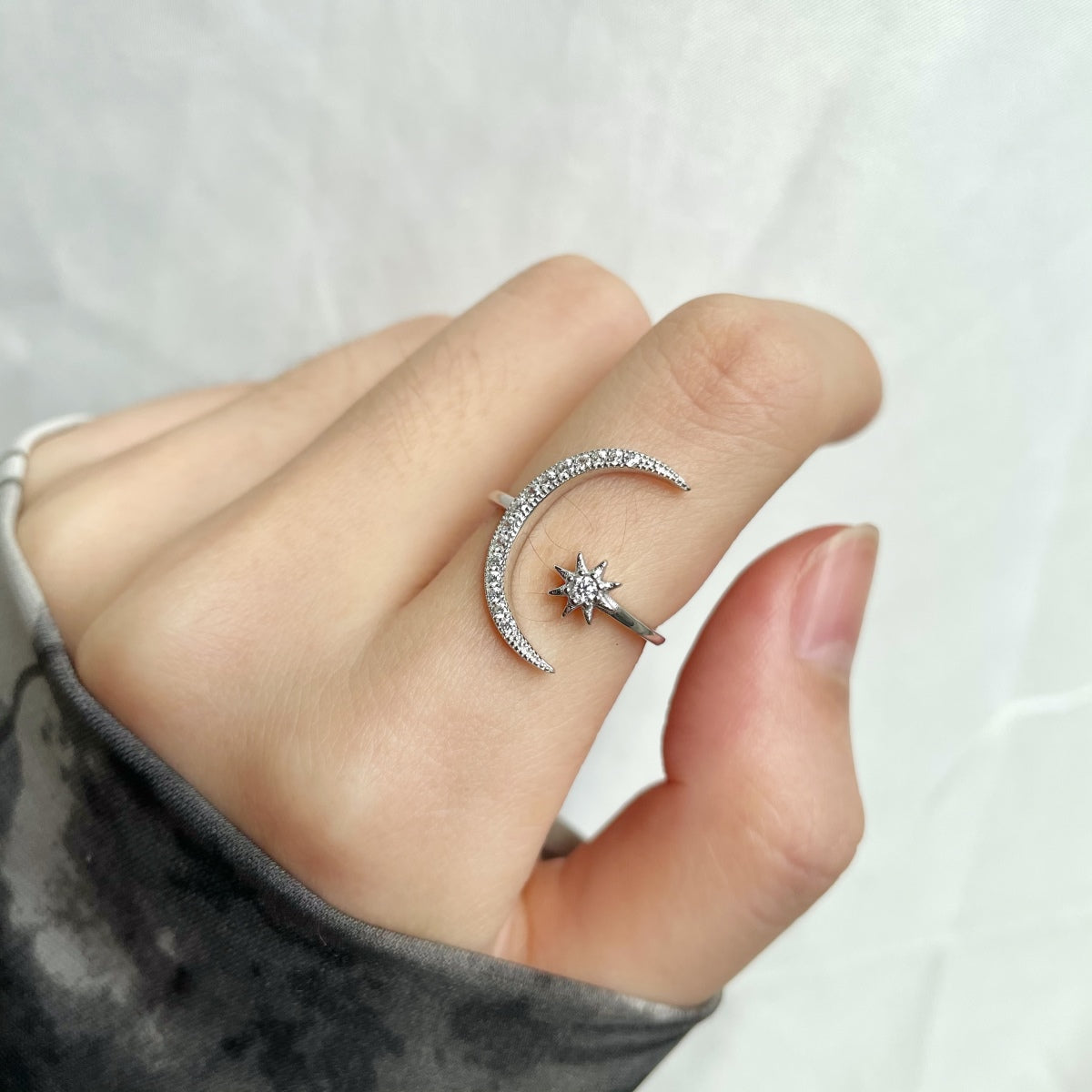 [Bloom]Eternity Moon & Star Ring