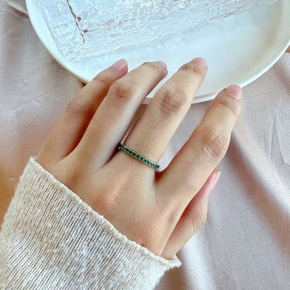 [Bloom]Delicate Sparkling Round Cut Daily Ring