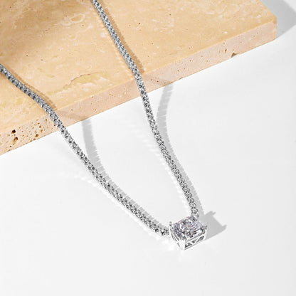 [Bloom]4.0 Carat Elegant Radiant Cut Necklace