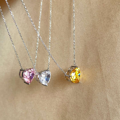 [Bloom]6.0 carat Radiant Heart Shape Necklace