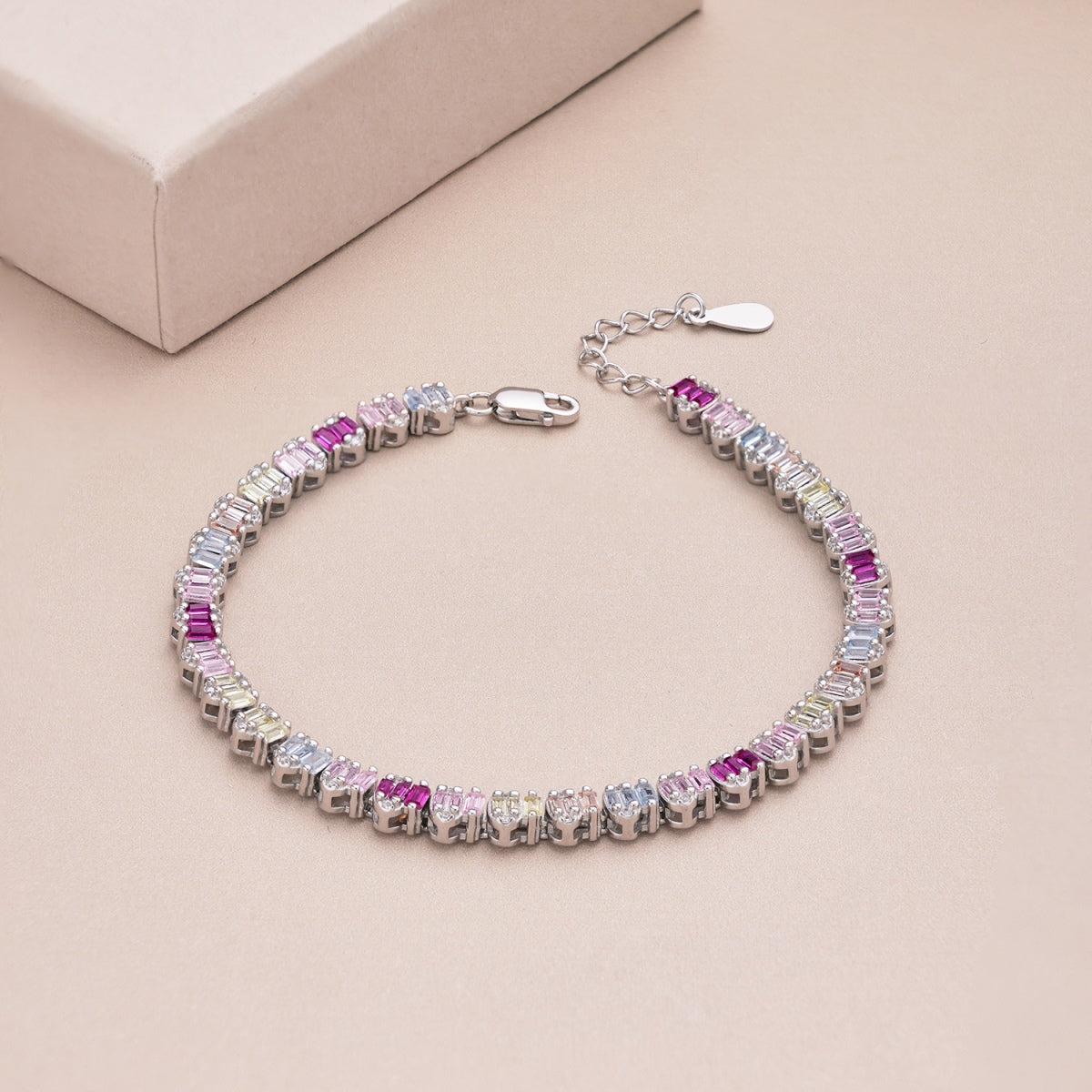 [Bloom]Delicate Colorful Emerald Cut Party Bracelet