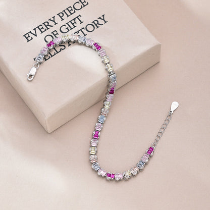 [Bloom]Delicate Colorful Emerald Cut Party Bracelet