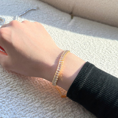 [Bloom]Exquisite Emerald Cut Daily Bracelet