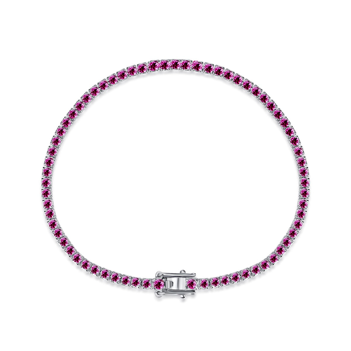 [Bloom]Dazzling Colorful Round Cut Daily Bracelet