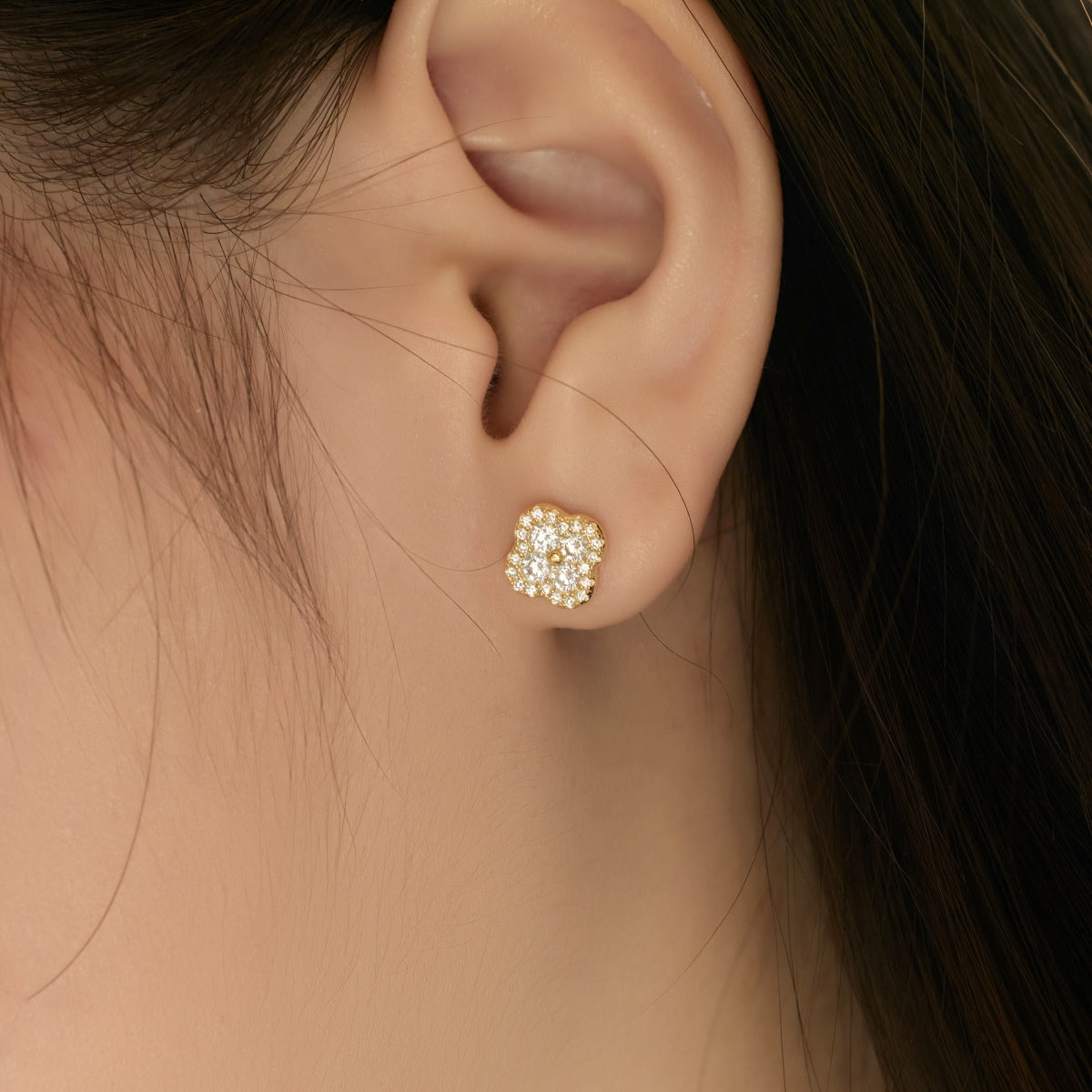 [Bloom]Four-Leaf Clover Flower Shaped Earrings