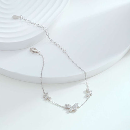 [Bloom]Delicate Butterfly Pendant Bracelet