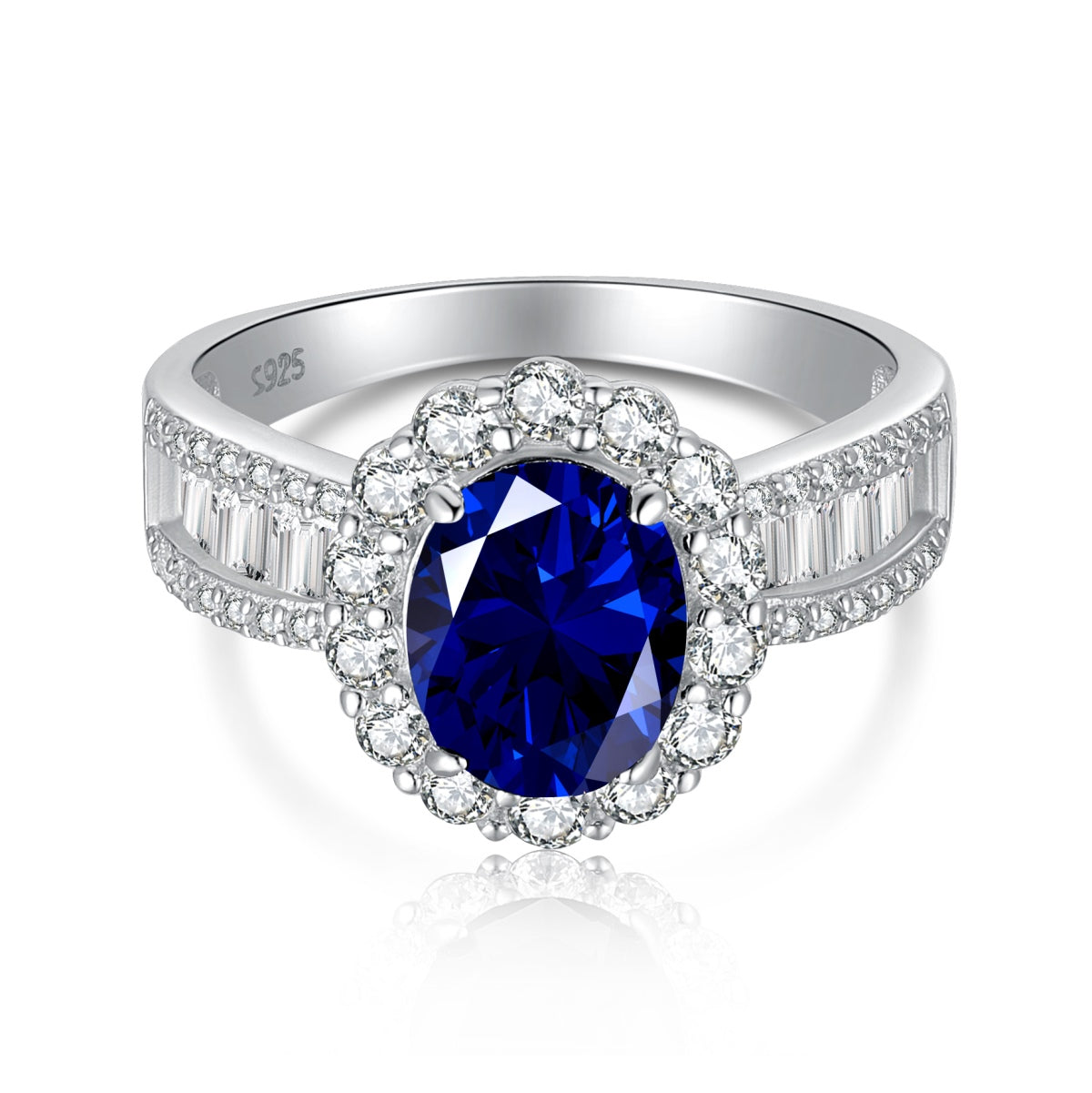 [Bloom]1.5 Carat Dazzling Charming Oval Cut Banquet Ring