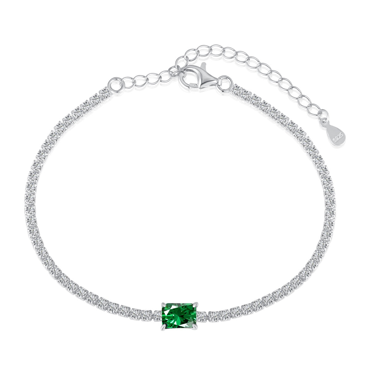 [Bloom]1.0 Carat Unique Emerald Cut Banquet Bracelet