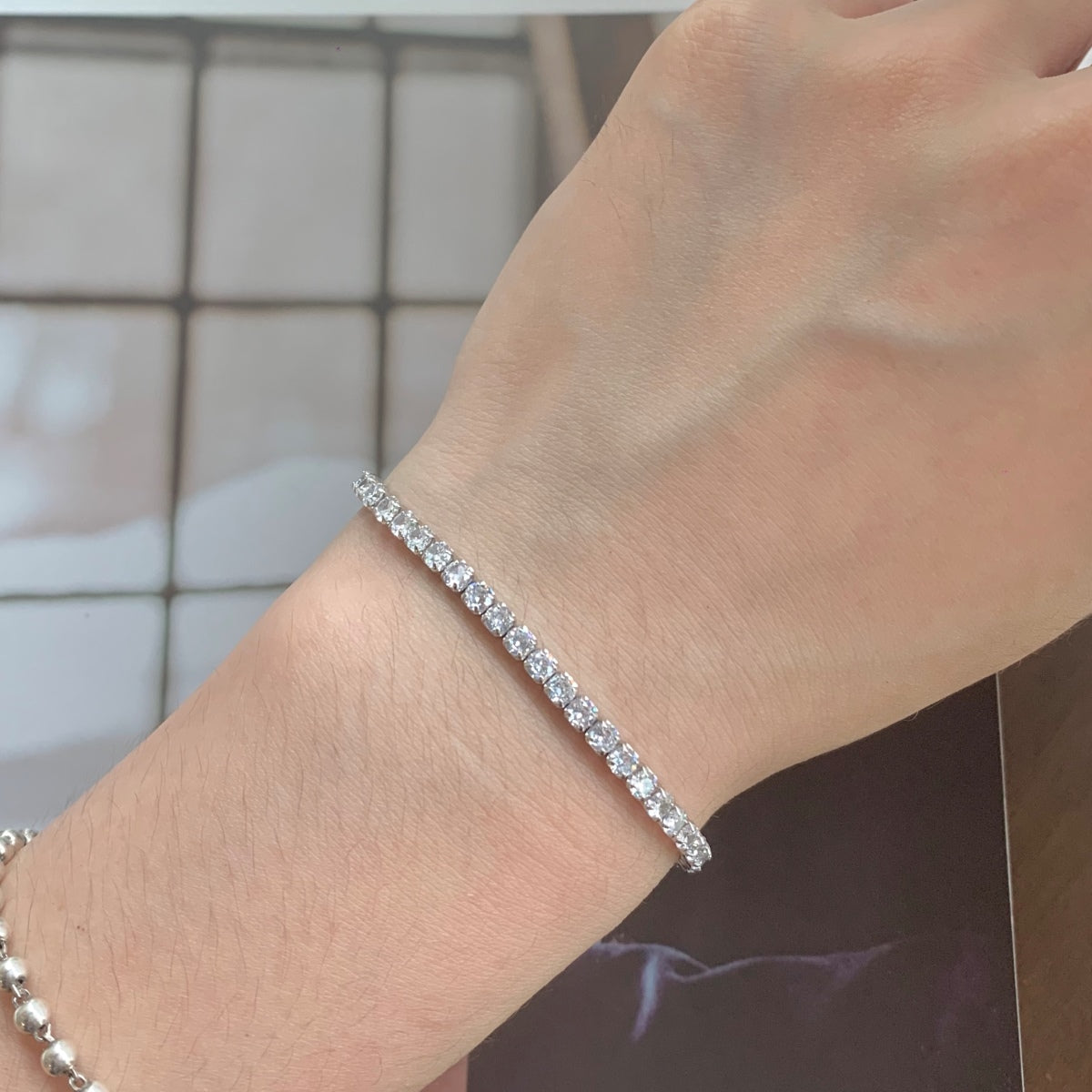 [Bloom]Sparkling Round Cut Daily Bracelet