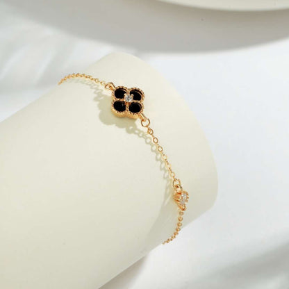 [Bloom]Delicate Four Leaf Clover Bracelet