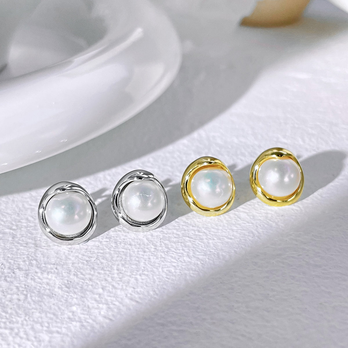 [Bloom]Dainty Bread Pearl Earrings