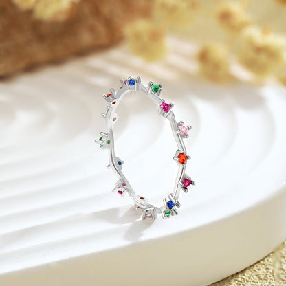 [Bloom]Radiant Colorful Round Cut Daily Ring