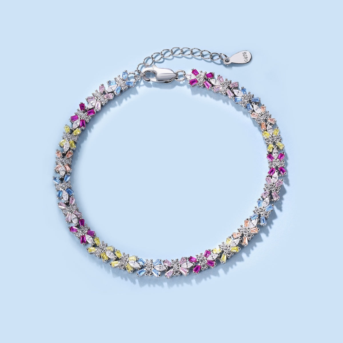 [Bloom]Radiant Colorful Emerald Cut Party Bracelet