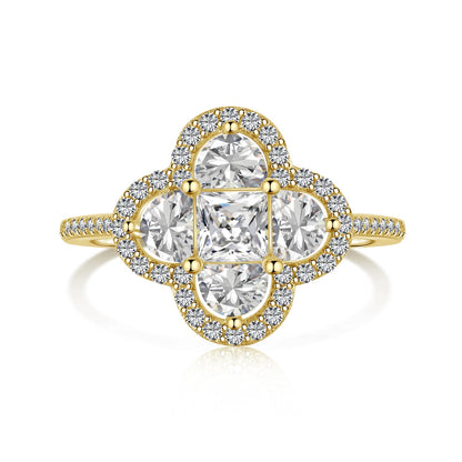 [Bloom]Luxurious Eternity Flower Shape Banquet Ring