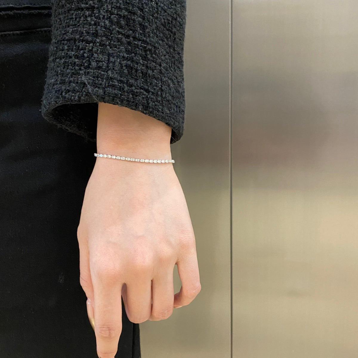 [Bloom]Elegant Emerald Cut Daily Bracelet