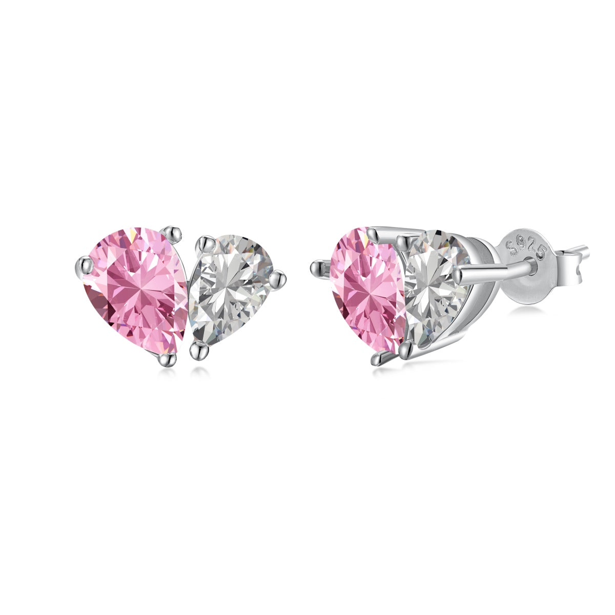 [Bloom]Dazzling Elegant Heart Cut Lover Earrings