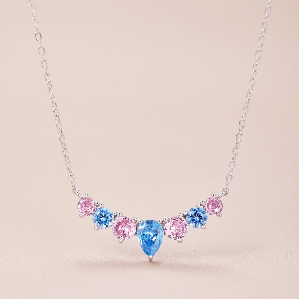 [Bloom]Dainty Colorful Heart Necklace