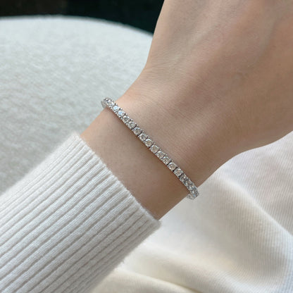 [Bloom]Dainty Charming Round Cut Tennis Bracelet