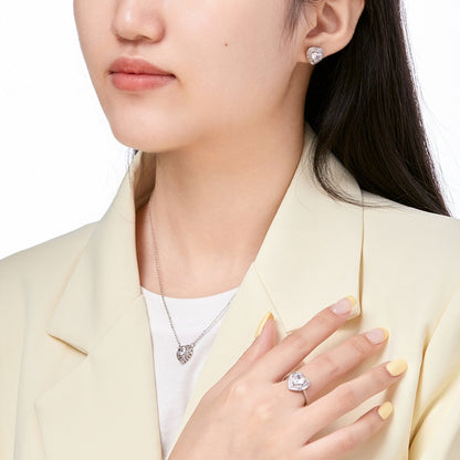 [Bloom]Delicate Ebullient Heart Shape Wedding Ring