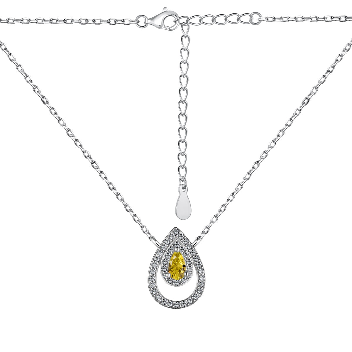 [Bloom]Sparkling Pear Cut Necklace