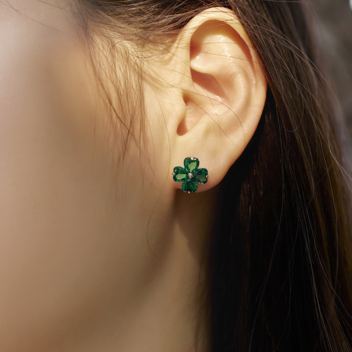 [Bloom]Four-Leaf Clover Ball Earrings