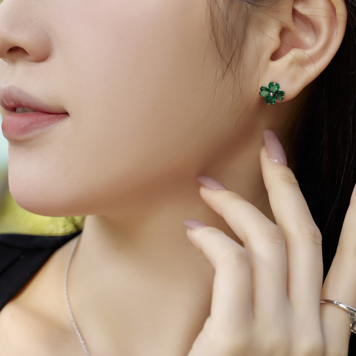 [Bloom]Four-Leaf Clover Ball Earrings