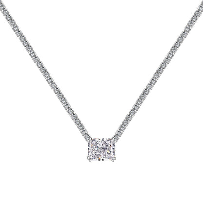 [Bloom]4.0 Carat Elegant Radiant Cut Necklace