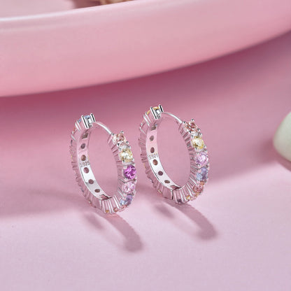 [Bloom]Radiant Colorful Round Cut Earrings