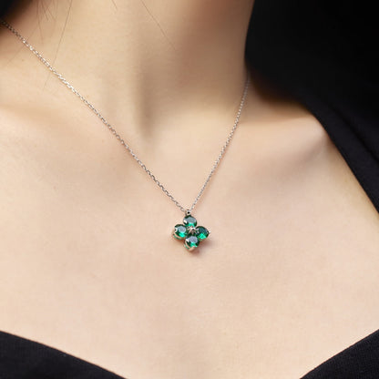 [Bloom]Four-Leaf Clover And Eight-Pointed Star Necklace