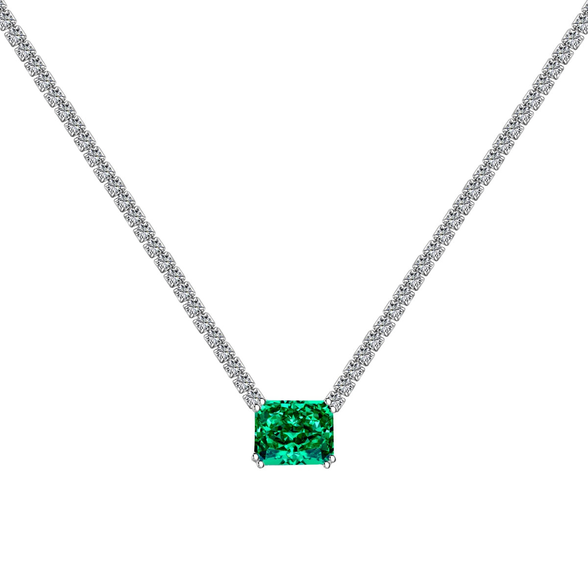 [Bloom]4.0 Carat Elegant Radiant Cut Necklace