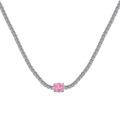 [Bloom]1.0 Carat Shining Oval Cut Necklace