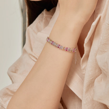 [Bloom]Dainty Radiant Emerald Cut Daily Bracelet