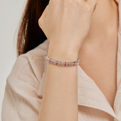 [Bloom]Dainty Radiant Emerald Cut Daily Bracelet