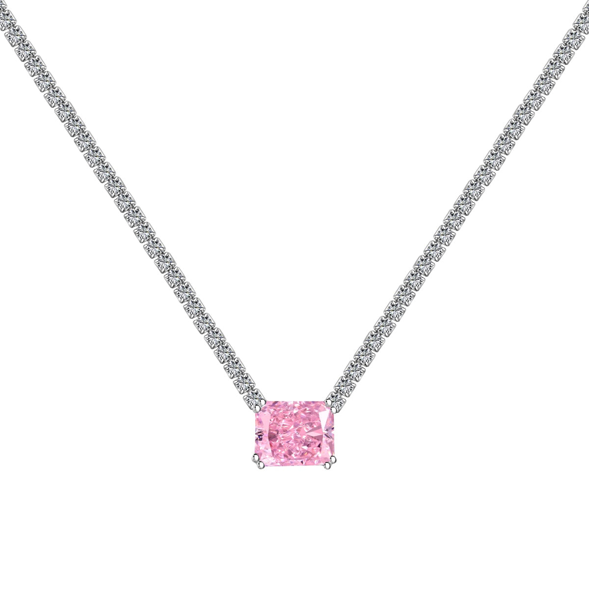 [Bloom]4.0 Carat Elegant Radiant Cut Necklace