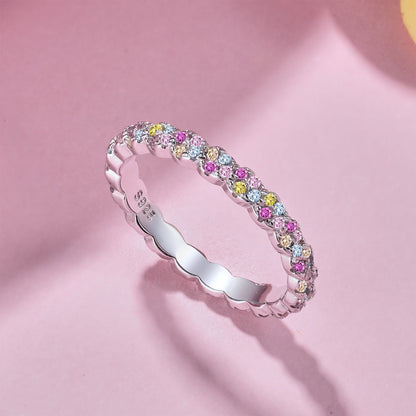 [Bloom]Dainty Ebullient Round Cut Daily Ring