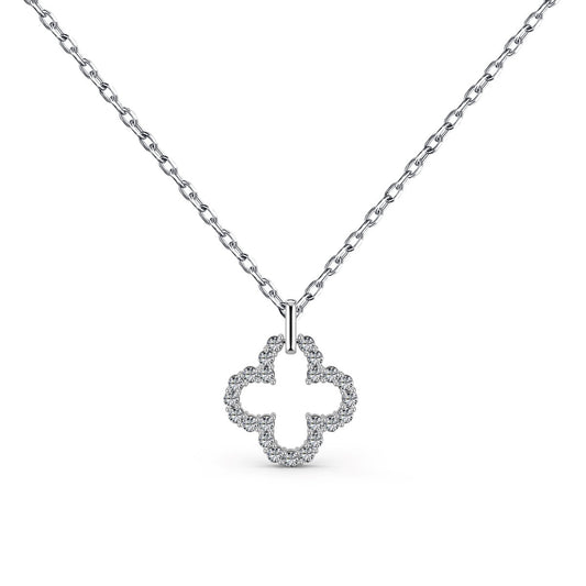 [Bloom]Four-Leaf Clover Hollow Design Exquisite Necklace