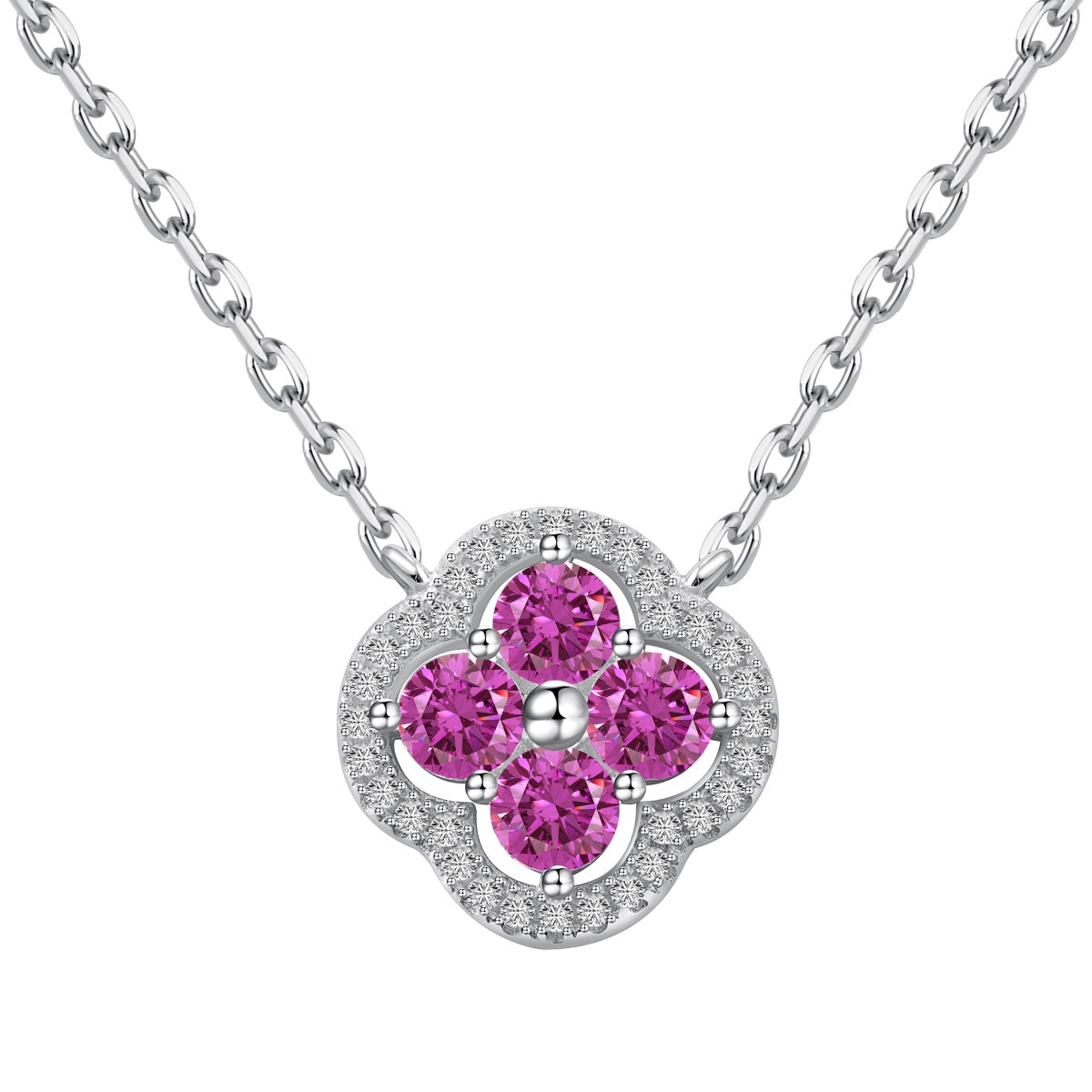 [Bloom]Exquisite Necklace With Four-Leaf Clover Flower Design