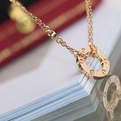 [Bloom]LOVE NECKLACE ADJUSTABLE ROSE GOLD 2 DIAMOND