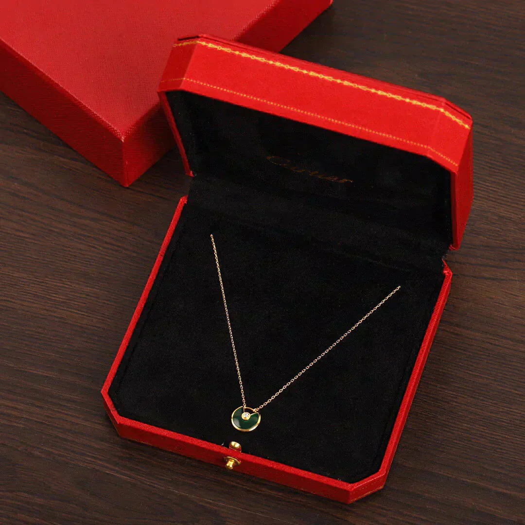 [Bloom]AMULETTE GOLD MALACHITE NECKLACE