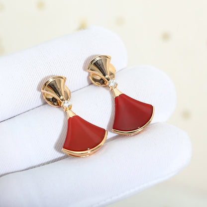 [Bloom]DREAM Carnelian PINK GOLD EARRINGS