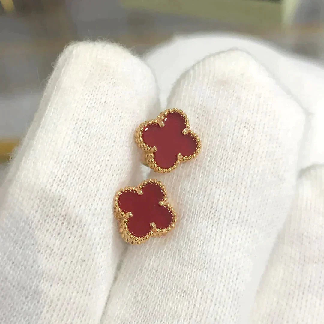 [Bloom]CLOVER MINI 9.5MM CARNELIAN EARRINGS